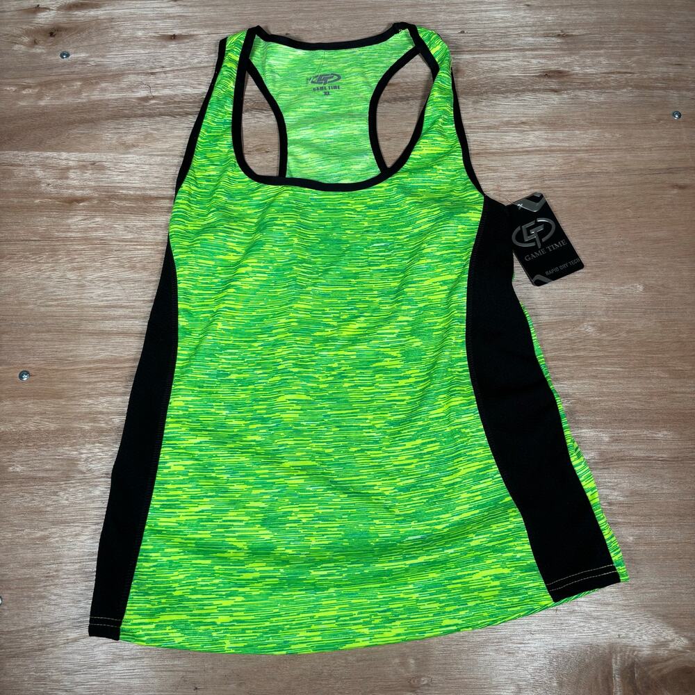 NWT Game Time Green Visibility Workout Athletic Woman's Tank Top Size X-Large